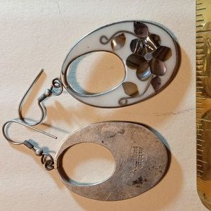 Vintage Sterling Silver .925 dangle earrings stamped ALPACA MEXICO on reverse
